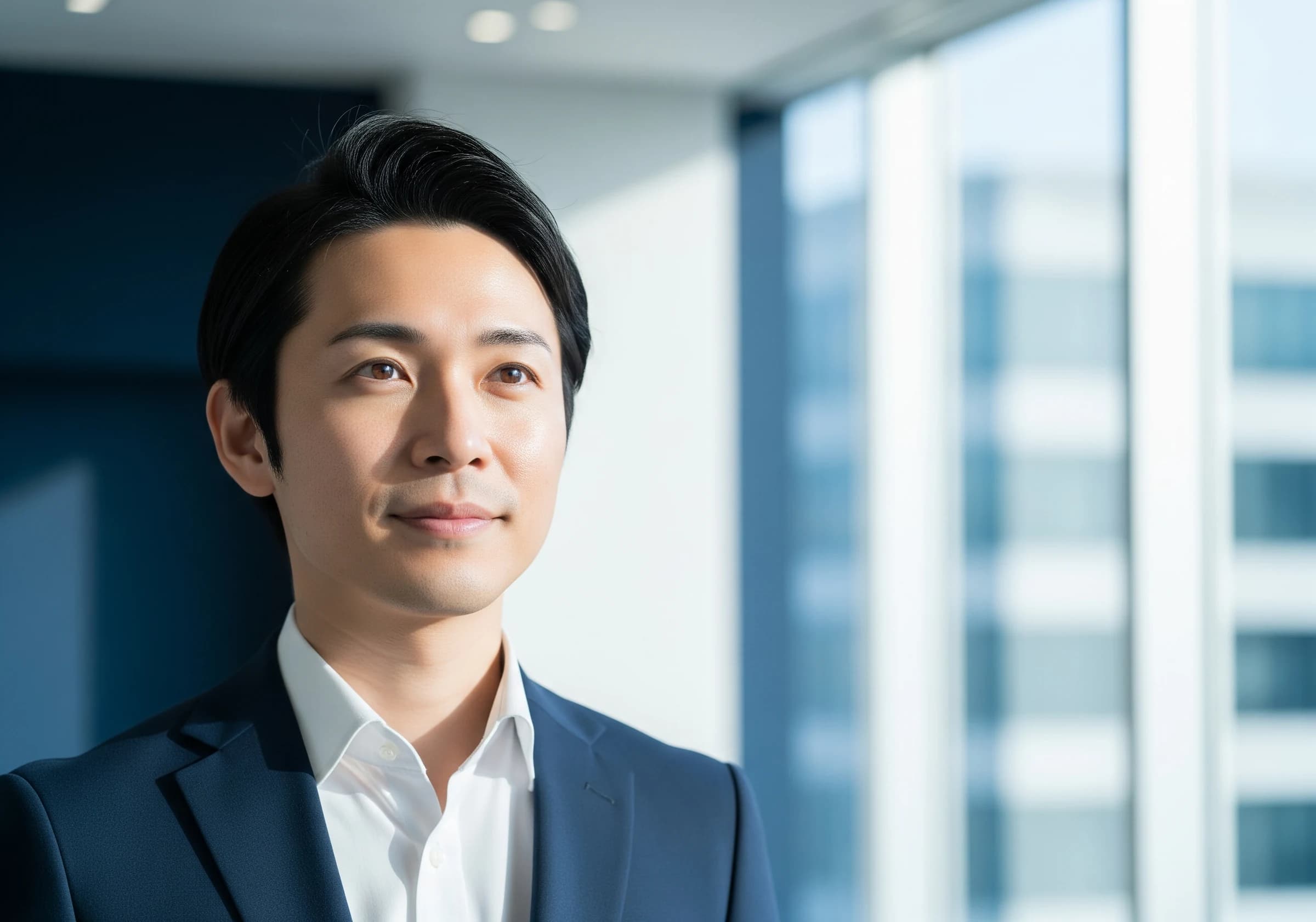 前向きにキャリアを考える人物